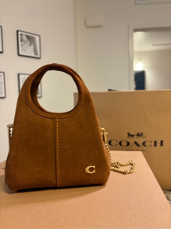 Coach Handbags - Coach Lana 19 in Warm Brown Suede